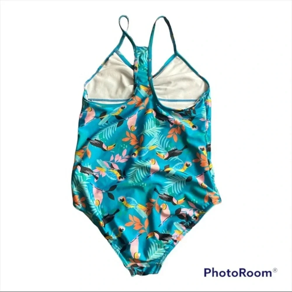 Speedo One Piece Swimsuit with Bird Print. Size‎ XL. See Pics for measurements